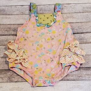 Matilda Jane Baby Girls 18 Month Fruit Citrus Print Romper Bubble
